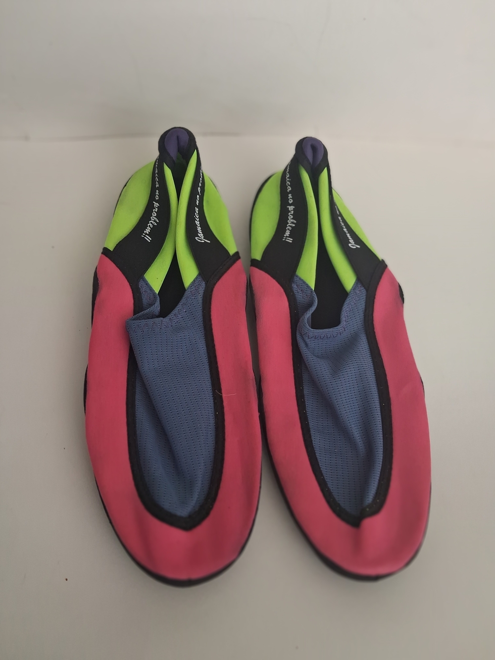 Women's Pink & Purple Water Shoes with Lime Accents